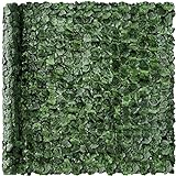 Best Choice Products Outdoor Garden 94x39-inch Artificial Faux Ivy Hedge Leaf and Vine Privacy Fence Wall Screen - Green