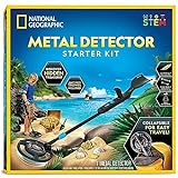 NATIONAL GEOGRAPHIC Starter Metal Detector Kit for Kids - Kids Metal Detector with 7.4' Waterproof Metal Detector Coil & Trowel, Lightweight Gold Detector, Beach Metal Detector, Kids Metal Detector