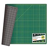 NEWBRAUG 32'' × 48'' Large Self Healing Cutting Double Sided 5-Ply Mat, Big Cutting Board for Rotary Cutting, Quilting, Sewing, Craft, Fabric & Scrapbooking(Green/Black)