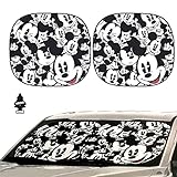 Auto Car Windshield Sunshade with Disney Mickey Expressions Design 2 Piece with Gift