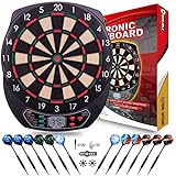 WIN.MAX Electronic Dart Board Soft Tip Dartboard Set LCD Display with 12 Darts 100 Tips Power Adapter (Classic Darts)