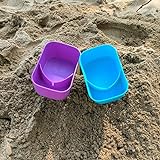 Luuzuu Beach Cup Holder with Pocket Beach Sand Coasters Drink Cup Holders for Travel Multicolor 2 Pack Color Blue/Purple