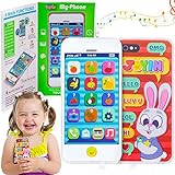 JOYIN Baby Cell Phone Toy, Play Phone with Lights & Music for Toddlers, Own Kids Learning Smart Phone, Baby Light Up Toys for Boys Girls Birthday Party Favors