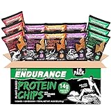 Protein Chips - Plant-Based Gluten Free Snacks - Pack of 12 High Protein Snacks, Baked w/Avocado Oil - Non-GMO Vegan Protein (5 Flavor Variety)