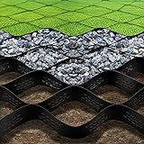 Tmovjxv 9.8x32.8ft 321 sq ft Gravel Ground Grid -2 Inch Thick Geo Grid Driveway Stabilization Grids - Driveway Grid System for Garden Landscaping Parking Lots Slope Driveways Slope