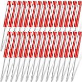 30 Pcs Pocket Screwdriver Mini Tops and Pocket Clips Magnetic Slotted Screwdriver Pocket with Magnet Small Slotted Screw Driver for Mechanical Electrician Technician Repair Tool(Red)