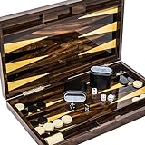 Christopher Street Deluxe Lacquered Backgammon Set 18 1/4'