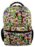 Nintendo Super Mario Brothers Boys Girls Teen 16' School Backpack (One Size, Black/Multi)