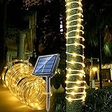 Solar Rope Light Waterproof IP65 39FT 100LEDs Outdoor LED ‎Solar Outdoor Lights for Party Garden Yard Home Wedding Christmas Halloween Holiday Tree Decoration Lighting