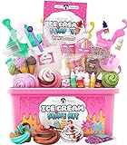 Original Stationery Ice Cream Slime Kit for Girls, Amazing Ice Cream Slime Making Kit to Make Butter Slime, Cloud Slime and Foam Slimes, Great Gift Idea