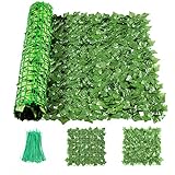 Brightdeco Ivy Privacy Fence Screen - 98.4x59in Faux Fence Covering Privacy Hedges Wall Artificial Fence for Garden Backyard Decor Indoor Outdoor (Green)