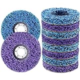 Mornajina 10 Packs 4-1/2' x 7/8' Strip Discs Paint Stripping Disc for Angle Grinders, Paint Remover for Metal Wood, Paint Stripper, Remove Scaling and Oxidation(Assorted Color)