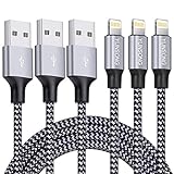 iPhone Charger, YUNSONG 3Pack 6FT Nylon Braided Lightning Cable Fast Charging High Speed Data Sync USB Cord Compatible with iPhone 13 12 11 Pro Max XS XR X 8 7 6S 6 Plus SE 5S