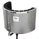 LyxPro VRI-20 Sound Absorbing Acoustic Foam Isolation Portable Microphone Shield, Vocal Recording Panel, High Performance - Stand Mountable