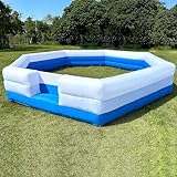 WARSUN 15FT Gaga Ball Pit Inflatable Premium Portable Gaga Ball Pit for Indoor Outdoor School Camps Churches Activity, Easy to Setup