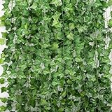 36 Strands 248FT Fake Ivy Garlands Leaves Artificial Vines Faux Green Hanging Plants for Bedroom Wall House Decor Outdoor Wedding Photography Backdrops, Non-discoloring