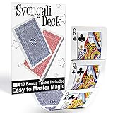 Magic Makers Svengali Deck- Easy Magic Card Trick Kit - Assorted Red or Blue Back Includes 10 Bonus Tricks Online