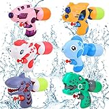 Sloosh 6 Pack Animal Water Gun for Kids, Water Blaster Squirt Guns and Pump Super Water Soakers for Kids Summer Swimming Pool Beach Outdoor Water Activity Fighting Play Toys Random Color