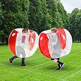 SUNSHINEMALL 1 PC Sumo Ball for Adult, Inflatable Body Bubble Ball Sumo Bumper Bopper Toys, Heavy Duty PVC Vinyl Kids Adults Physical Outdoor Active Play (36INCH, ZJQ Red+Clean)
