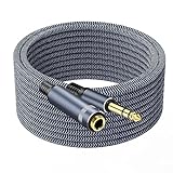 TAISUSAN 1/4 inch Extension Cable 10ft, 1/4' inch Male to Female Stereo Headphone Guitar Extension Cable, Quarter inch Headphone Extension Cable