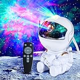 BURNNOVE Astronaut Galaxy Star Projector Starry Night Light - Starry Nebula Ceiling Projection Lamp with 8 Modes, Remote and 360° Adjustable, Gift for Kids Adults for Bedroom Decor Aesthetic
