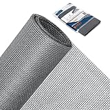 MAGZO Window Screen Replacement, 48'W x 99'L Windows Door Screen Mesh DIY Adjustable Screen Replacement for Patio Entry Porch Screen Mesh Curtain Net Grey