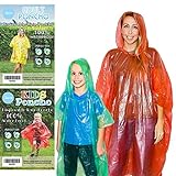 20 Pack of Family Rain Ponchos | Disposable Emergency Ponchos | Perfect for Camping, Hiking & Travel