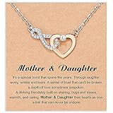 Shonyin Mother Daughter Necklace Mothers Day Gifts from Daughter Infinity Heart Pendant Necklace Jewelry for Women Mother in Law Mom Birthday Gift