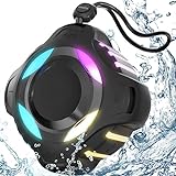 Shower Speaker Bluetooth with IPX7 Waterproof, Wireless Speaker with Dynamic Lights, TWS Mode, Loud Stereo Sound, Robust Bass, Portable Speaker with 24H Playtime for Kayak, Beach/Trip/Gifts for unisex