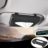 Car Tissue Holder Visor Organizer Mask Dispenser Car Napkin Holder Tissue Box for Car Visor Tissue Holder Car Accessories (Black)