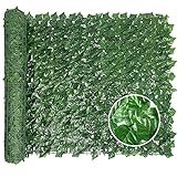 Bybeton Artificial Ivy Privacy Fence - 40' x 120' UV-Resistant Green Fake Vines Leaf Grass Wall - Patio, Balcony, Garden, Backyard Decor