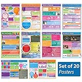 Daydream Education Sociology Posters - Set of 20 | Sociology Posters | Gloss Paper measuring 33” x 23.5” | Sociology Class Posters | Education Charts