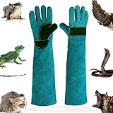 Jossens Blue and Black Animal Handling Gloves, 17.7in, Unisex