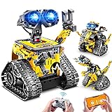 HOGOKIDS Robot Building Toys for Kids - 3 in 1 Remote & APP Controlled Building Set | RC Wall Robot/Engineer Robot/Mech Dinosaur STEM Toys Gift for Boys Girls Age 6 7 8 9 10 11 12+ Year Old (520 Pcs)