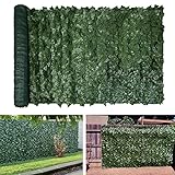 TANG Artificial Ivy Privacy Fence Screen for Balcony Deck Porch Backyard Patio Faux Fake Hedge Fence Plants Cover Coverage Vine Greenery Backdrop Wall 39' x 156' inch