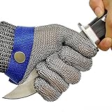Schwer Cut Resistant Glove-Stainless Steel Wire Metal Mesh Butcher Safety Work Glove for Meat Cutting, fishing, M, 1 pcs