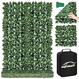 AUTODECO Artificial Ivy Privacy Fence Screen 99x39.5in Hedges Wall Faux Leaf with Bag for Indoor Outdoor Garden Backyard Decor