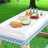 Inflatable Serving Bars Ice Buffet Salad Serving Trays Food Drink Holder Cooler Containers Indoor Outdoor BBQ Picnic Pool Party Supplies Cooler Drain Plug，Ice Tray Food Drink Containers for Summer Par