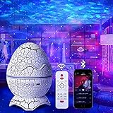 Dinosaur Egg Galaxy Star Projector Starry Light with Wireless Music Player, Night Light with White Noise, Nebula,Timer & Remote Control Best Gift & Decoration for Children's and Adults' Bedroom
