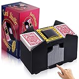 Unniweei Automatic Card Shuffler 1/2/4/6 Decks, Electric Battery-Operated Shuffler, Casino Card Game for Poker, Home Card Game, UNO, Phase10, Texas Hold'em, Blackjack, Home Party Club Game