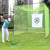 Golf Cage,Golf Hitting Cage,Golf Net for Backyard,10x10x10ft Golf Cage with Frame GG-001N