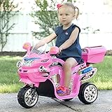 Lil' Rider Electric Motorcycle for Kids – 3-Wheel Battery Powered Motorbike for Kids Ages 3 -6 – Fun Decals- Reverse- and Headlights (Pink)