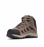 Columbia Mens Crestwood Mid Waterproof Wide Hiking Shoe, Cordovan/Squash, 11.5 US