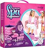 Pretty Me Spa Day Gift Set for Girls - Kids Manicure Pedicure Kit for Ages 6, 7, 8, 9, 10-12 Year Old Girl Gifts - Nail Art Salon + Sensory Beads Foot Spa + Accessories Kit - Self Care Toys Age 5-12