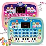 Kids Tablet Toddler Learning Pad with LED Screen Teach Alphabet Numbers Word Music Math Early Development Interactive Electronic Toy for Boys & Girls 3 Years+