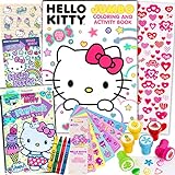 Bendon Hello Kitty Coloring Acitivty Book Set for Kids, Girls - Bundle with PlayPack, Stickers, Kids Coloring Book & More (HK-COMBO1)