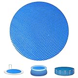 Solar Pool Covers Blankets, Round Solar Pool Cover for Above Ground and In Ground Pool Round Swimming Pools, Solar Pool Hot Tub Floating Thermal Blanket Dustproof Cover (10 Ft)