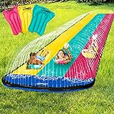 Jambo XL 20Ft Slip Splash and Slide with 3 BodyBoards (Summer Vibes, 20' Foot), Heavy Duty Extra Long Water Slide, Outdoor Water Toys Backyard Lawn Water Slide