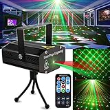 Party Lights,Disco DJ Lights Laser Stage Lighting Rave Projector Sound Activated Flash Strobe Light with Remote Control for Parties Home Show Bar Club Birthday KTV DJ Pub Karaoke Christmas Holiday