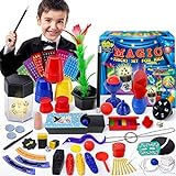 Heyzeibo Magic Kit - 60+ Magic Tricks for Kids, Magician Set with Magic Wand & Instruction, Ideal for Beginners and Kids